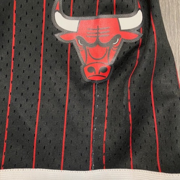 Mitchell & Ness Chicago Bulls Pinstripe Swingman Shorts NWT - Picture 5 of 8